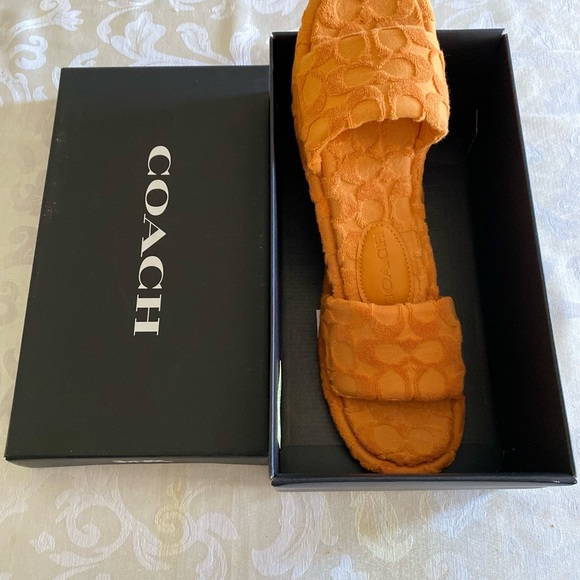 New Coach Bridgett Terry slides. Papaya 7. 5B and 8.5B NWB - Picture 4 of 4